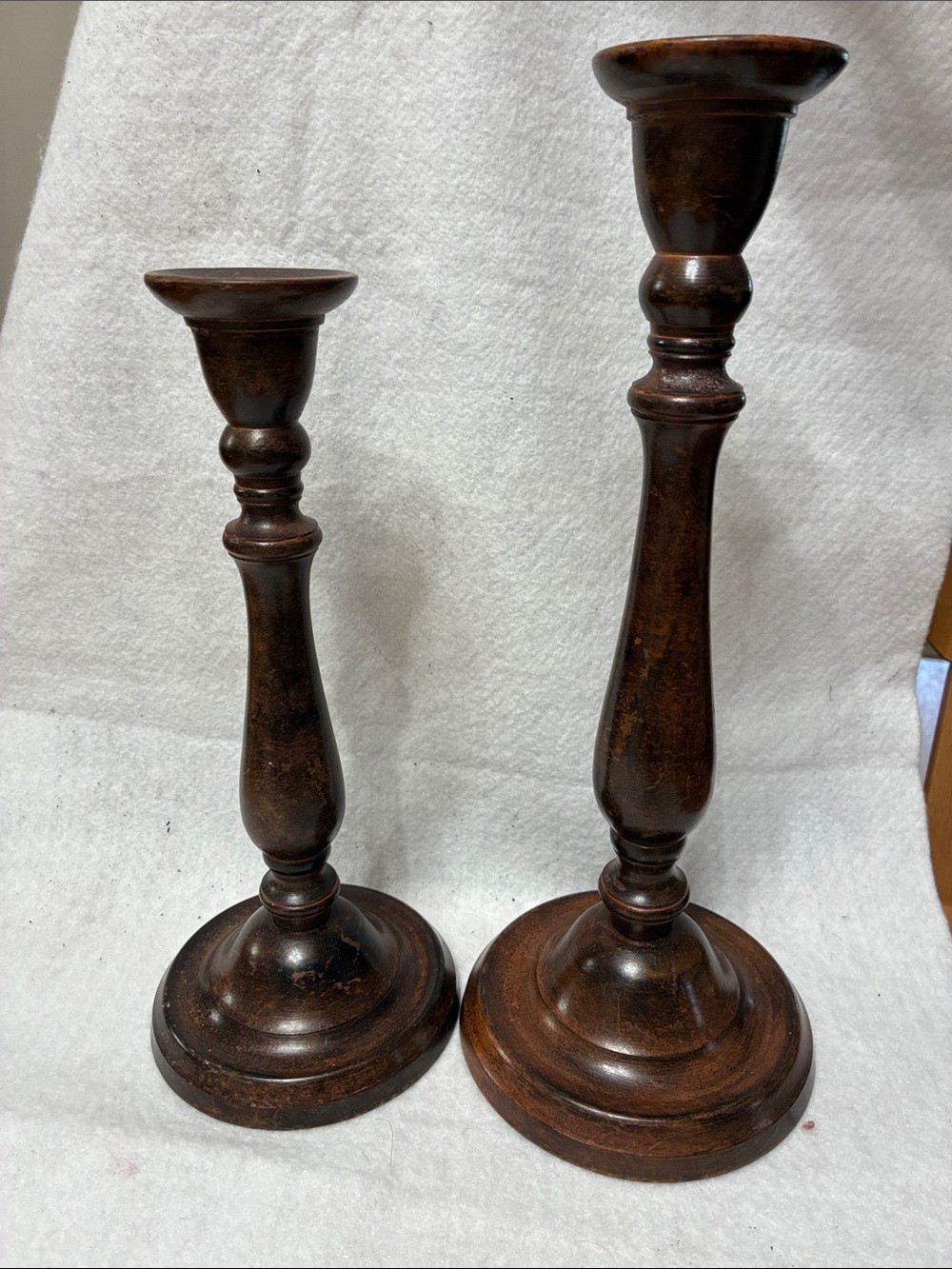 Gatco Bronzed Brown solid brass Candle Holders - Pair